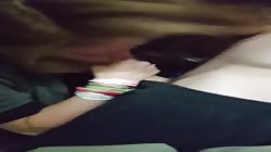 Sexy babyfaced teen Sucks boyfriends Cock- Smiling after making him Cum