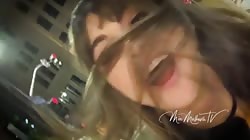 Riley Reid and Mia Malkova fuck lucky guy in public garage