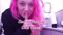 Corrina Karma on a Plane Teaser. Join the Mile High Club and Squirt with me!