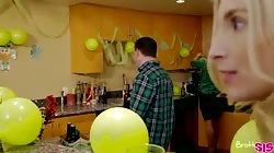 Stepbro fuck her sister and friend